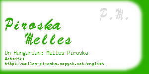 piroska melles business card